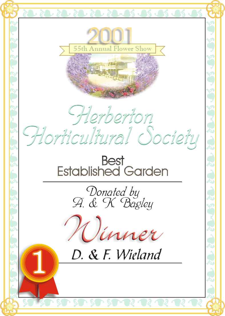 Herberton Horticultural Society Certificate